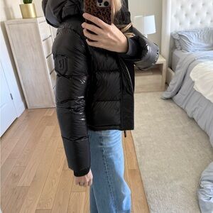 RUDSAK Black Gloss Puffer Jacket with Hood